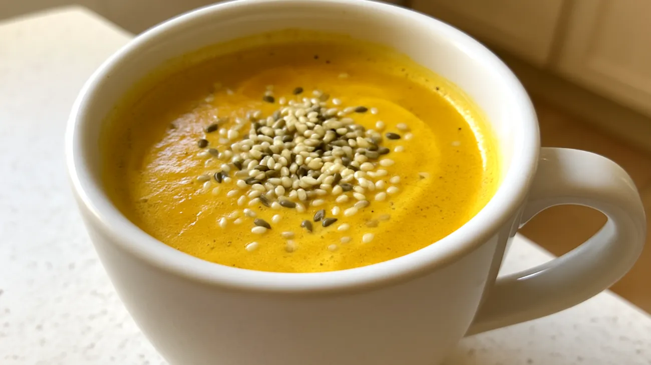 Kurkuma-Ashwagandha-Goldene-Milch mit Hanfsamen"